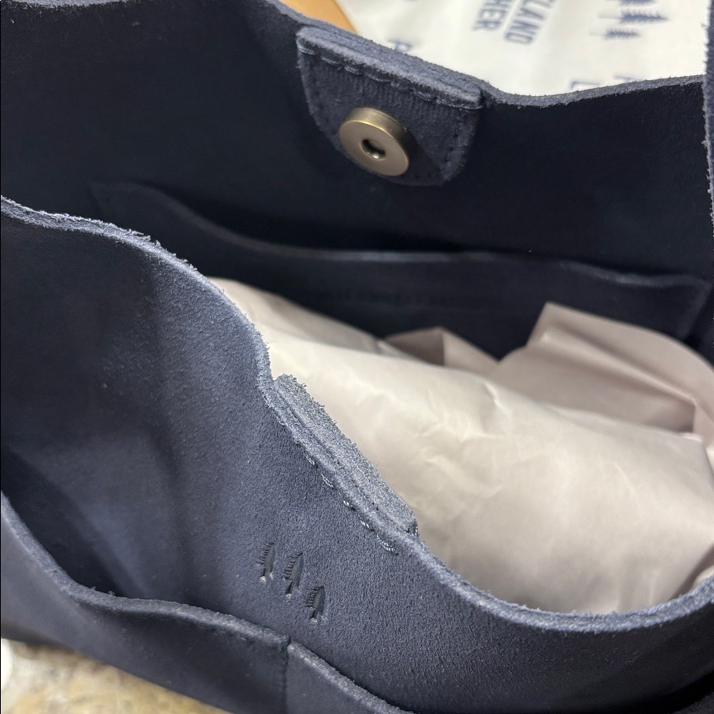 Alaska Blue L Madison Shoulder Bag by Portland Leather, NWT - Picture 12 of 13